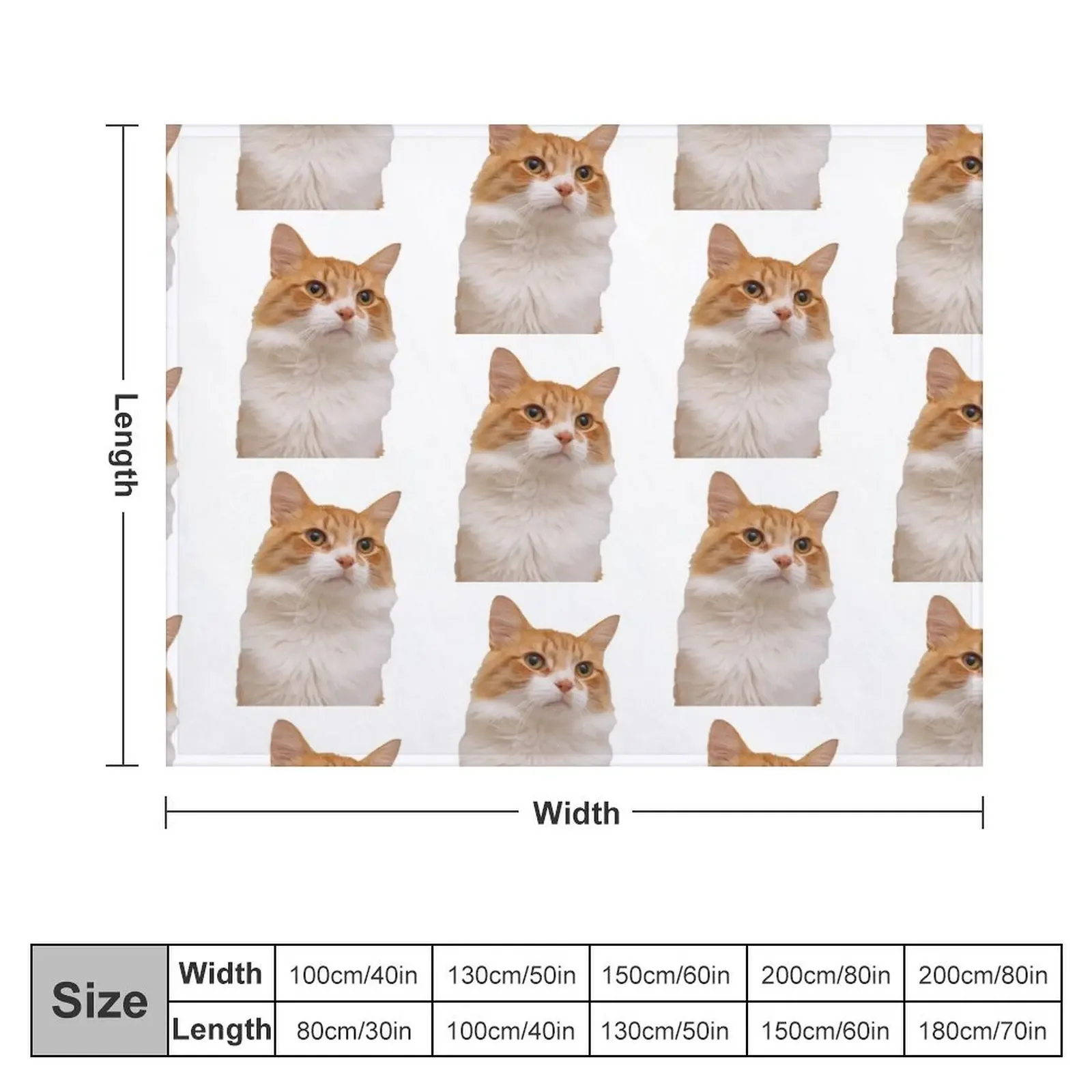 Handsome Ginger Cat Throw Blanket Soft Plush Plaid Sofa Large anime Blankets