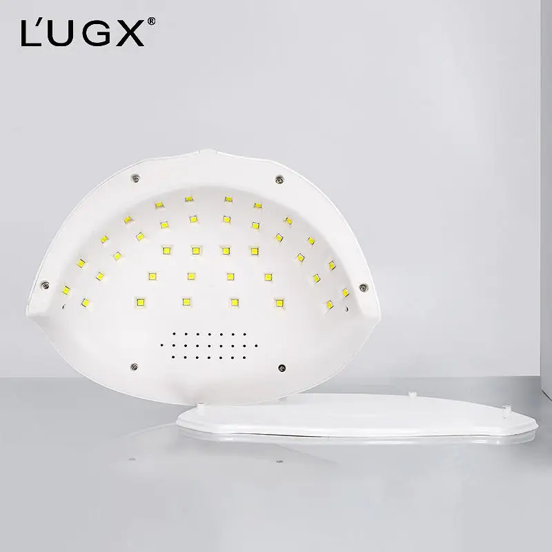 Lugx เครื่องฉายแสงยูวี/LED 72W แบบมืออาชีพเครื่องอบเล็บหลอดไฟ LED UV แบบพกพาสำหรับเล็บ