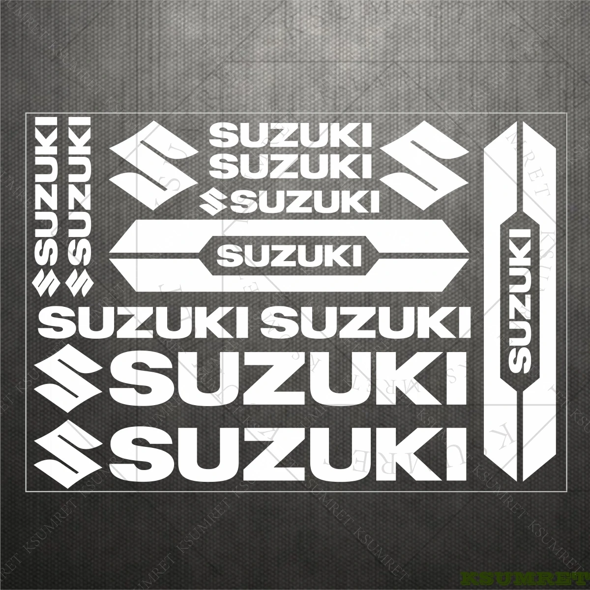 مجموعة شارات شعار خوذة خزان الدراجة النارية بشعار ملصقات سوزوكي