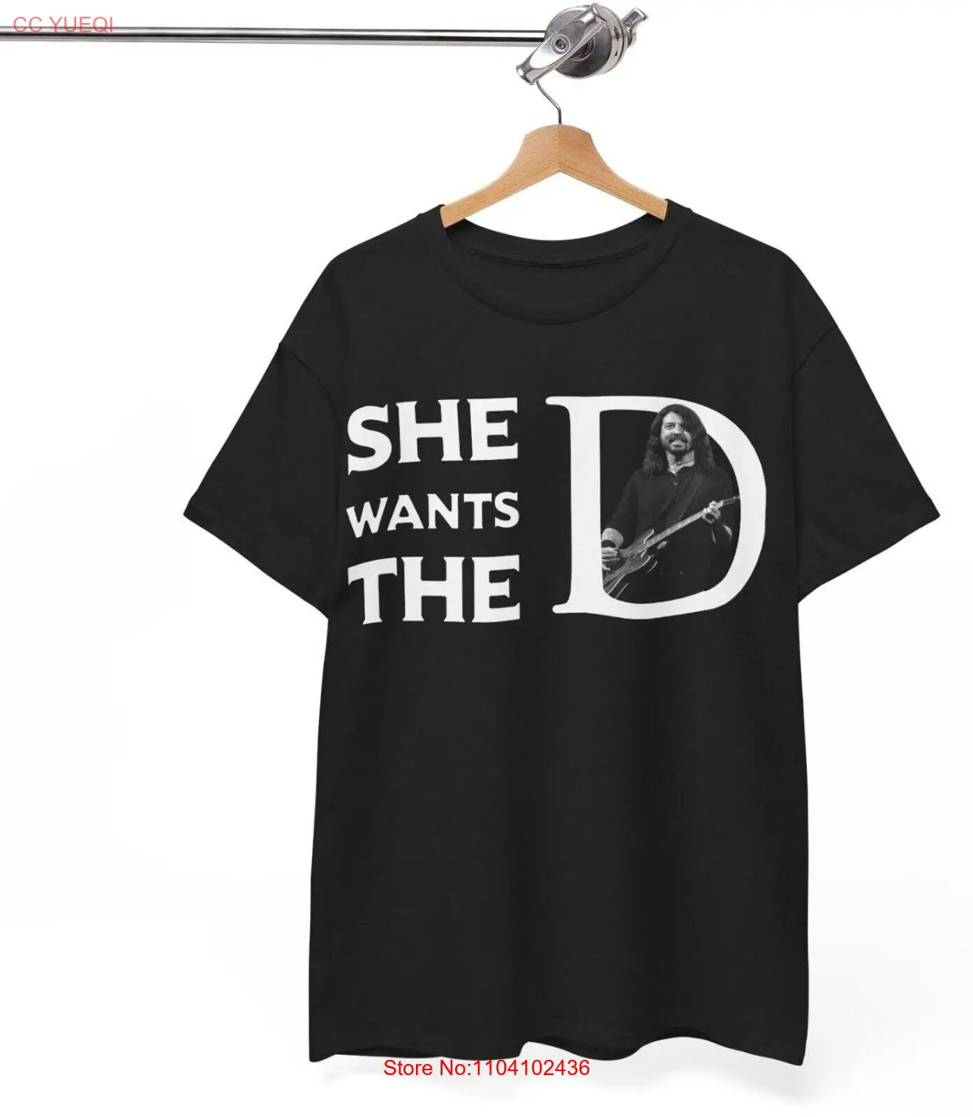 she wants the Dave Grohl black T-shirt Cotton All sizes S-5Xl