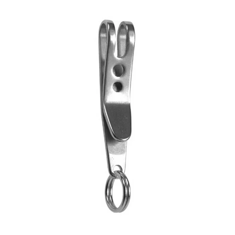 Stainless Steel Ring Carabiner EDC Bag Suspension Clip with Key Outdoor Quicklink Tool 1PC