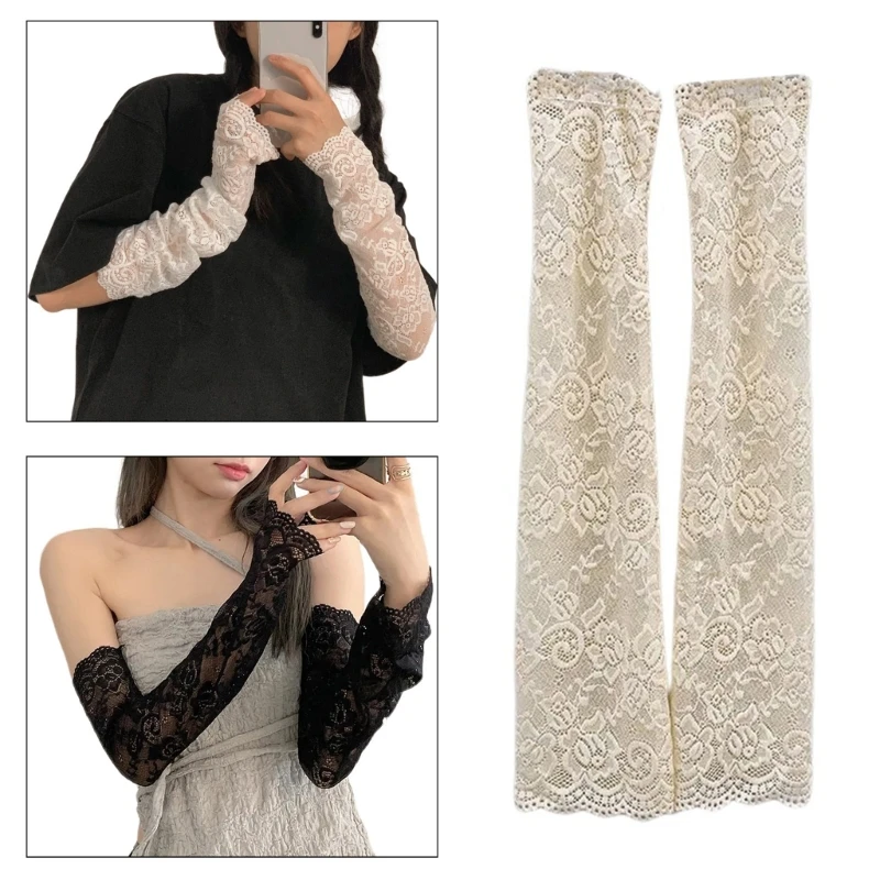 Woman Elastic Arm Cover Sunproof Sleeve Dreamlike Lace Sleeve Wedding Arm Sleeve