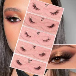 Maquiagem Half Eyelashes 12mm-15mm Half False Eyelashe Soft Wispy 3D Mink Lashes Eyelash Extension For Foxy Eye Sexy Eye Makeup