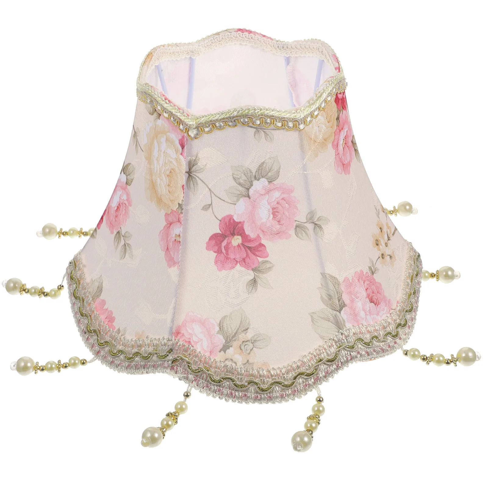 

European Lampshade Fabric Iron Material Sturdy Drum Design Pink Room Aesthetic Vintage Lamp Cover for Desk Table Lamp