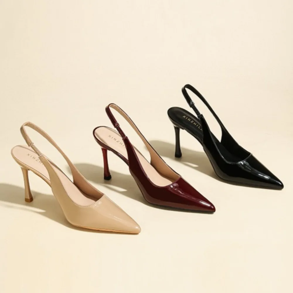 

Women's Dress Shoes 2026 New Thin Temperament Medium Heel Single Shoes High Heels Bag Head Empty Stiletto High Heels Women Shoes