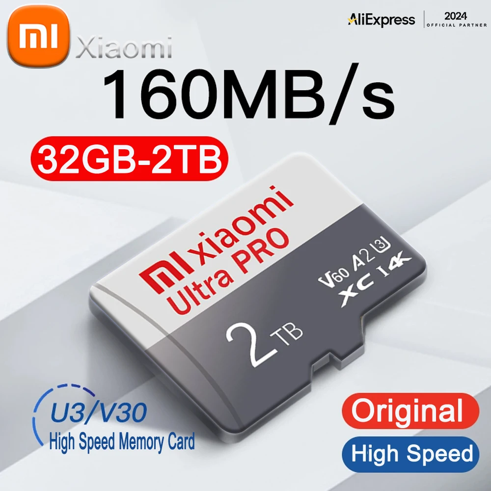 XIAOMI 1TB 2TB Mini SD Card 128GB Memory Card Class10 TF Card 512GB 256GB TF Card Minisd Flash Usb Pendrive Free Adapter