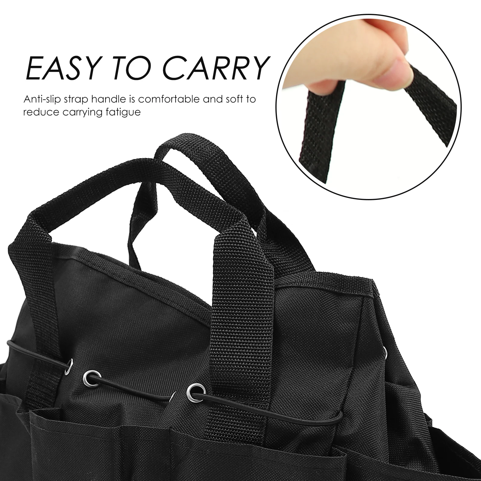

Garden Tools Bag Durable Oxford Multi-compartment Portable Handle Anti-slip Strap Storage Organizer Tool Pouch Container