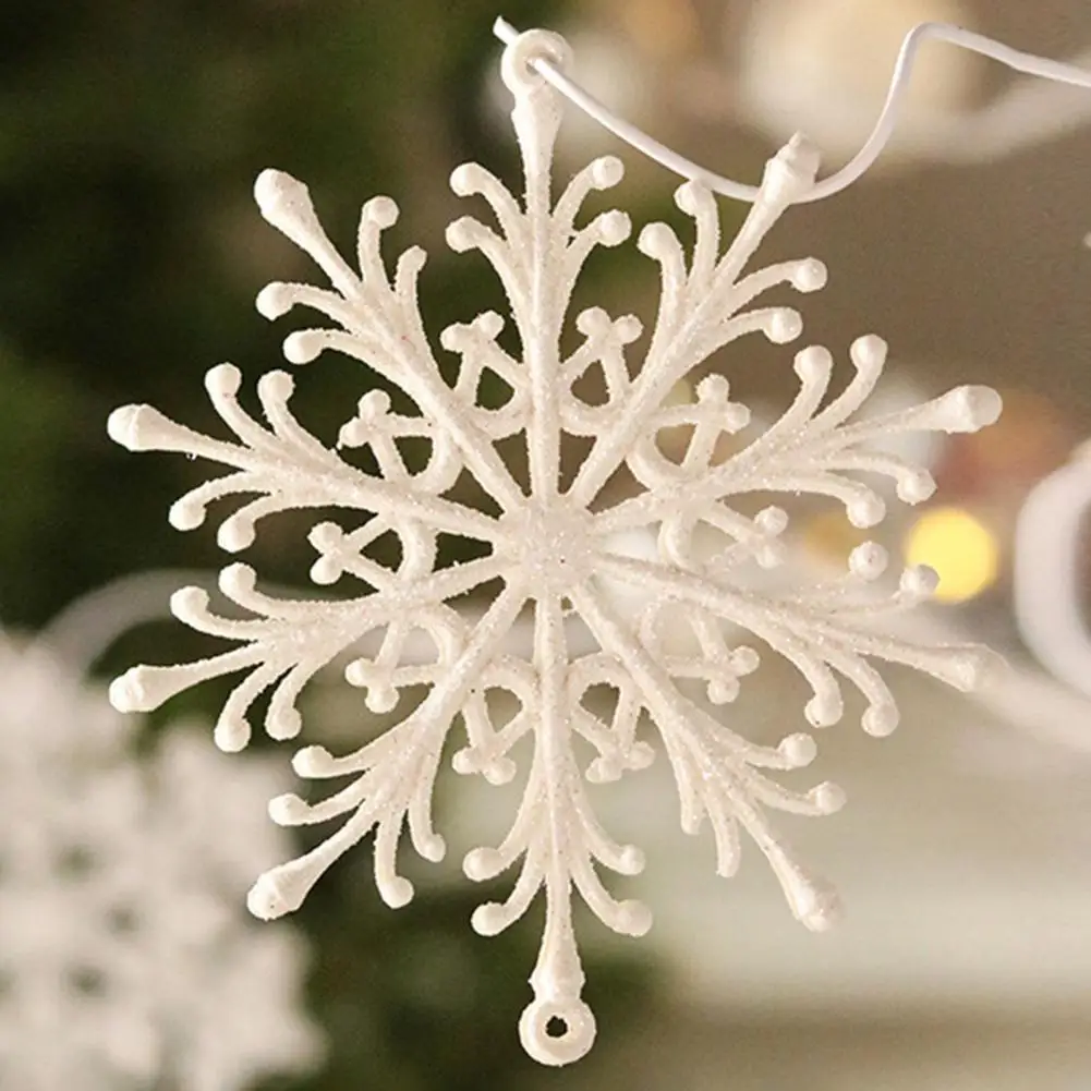 

White Snowflakes for Christmas Non-woven Snowflake Snowflake Ornament Kit 40pcs Reusable Non-woven Fabric Holiday for Diy