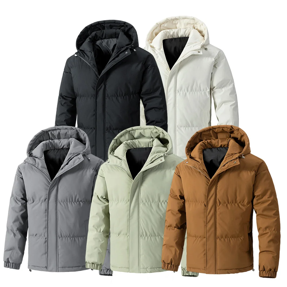 

Мужское зимнее кожаное пальто 8XL, плотная и теплая куртка с капюшоном, высококачественное гладкое пальто, модное и повседневное хлопковое пальто.