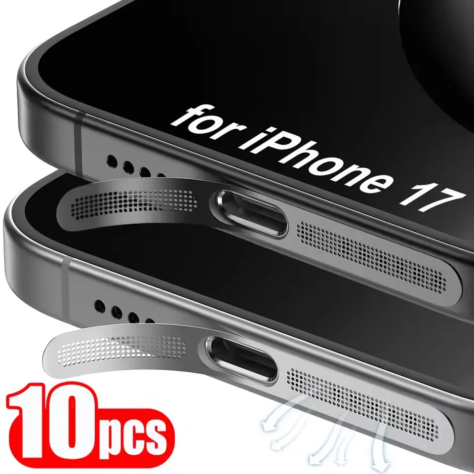Metal Speaker Mesh Anti Dust Proof Adhesive Covers for IPhone 17/17 Pro/17 Air/17 ProMax Anti-scratch Anti-dust Cleaner Kits