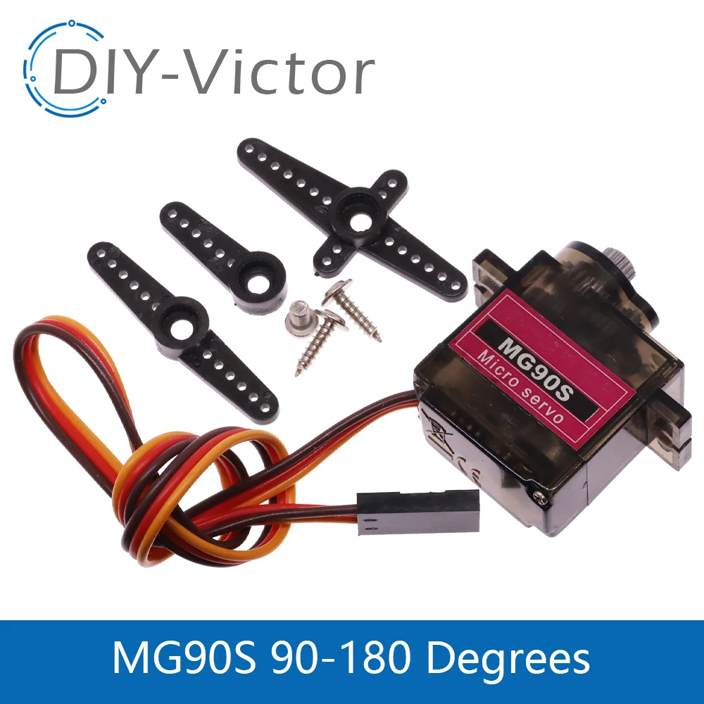 SG90 MG90S Servo Semi-metaal voor Model Helikopter Boot Voor Arduino Speelgoed Vliegtuig Vaste Vleugel Helikopter Vliegtuigmodellen 90 180 360