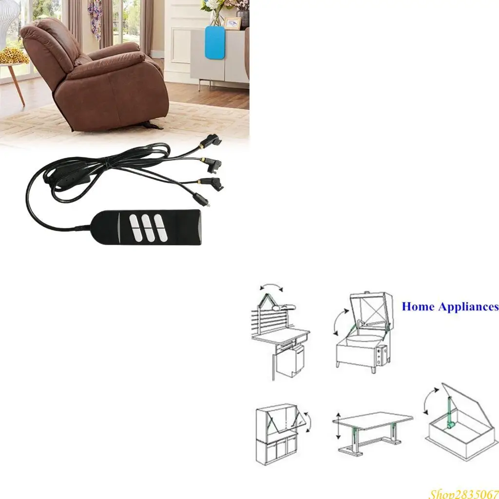 

Professional Sofa Lift Handset 6 Operation Three Device Control Shockproof Lift Chair Hand Controllers for House 831F