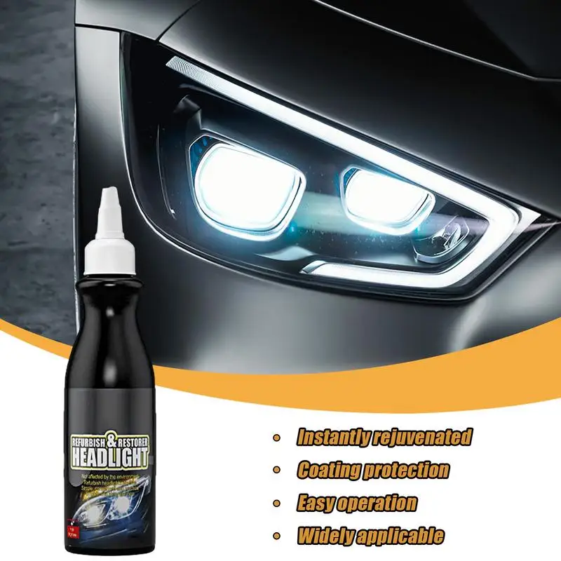 Car Headlight Cleaner 120ml Headlight Cleaner Instant Renewal Headlight Repair Polish Cleaner Car Headlight Scratch