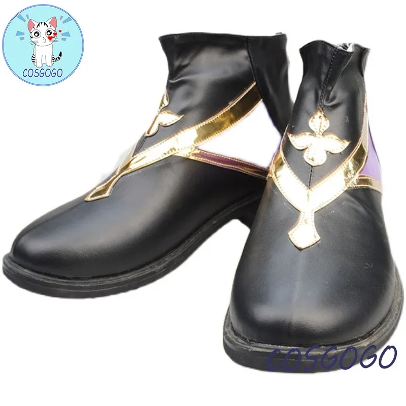 COSGOGO-Costume de Cosplay Kamisato Ayato pour Homme, Jeu Genshin Impact, Kamisato Ayaka, Frère Ayato, Chaussures