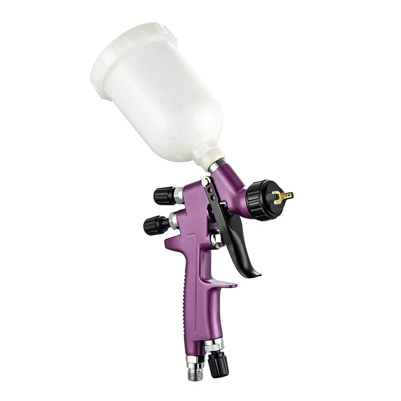 TT Mini Pneumatic Paint Spray Gun Aluminum Alloy Forged Body Fine Atomization 0.8mm/1.0mm Nozzles 250ml Cup 3-Year Warranty
