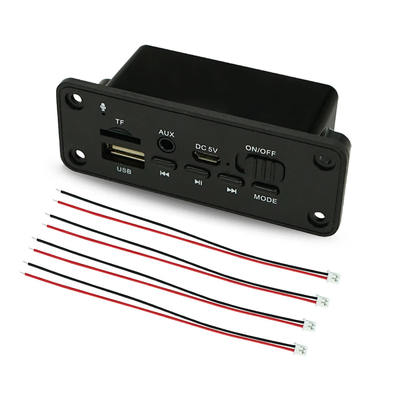 Bluetooth 5.0 MP3 Decoder Board Module 2 X 3W Speaker Car FM Radio Module 5V Support Recording Call Handsfree Function