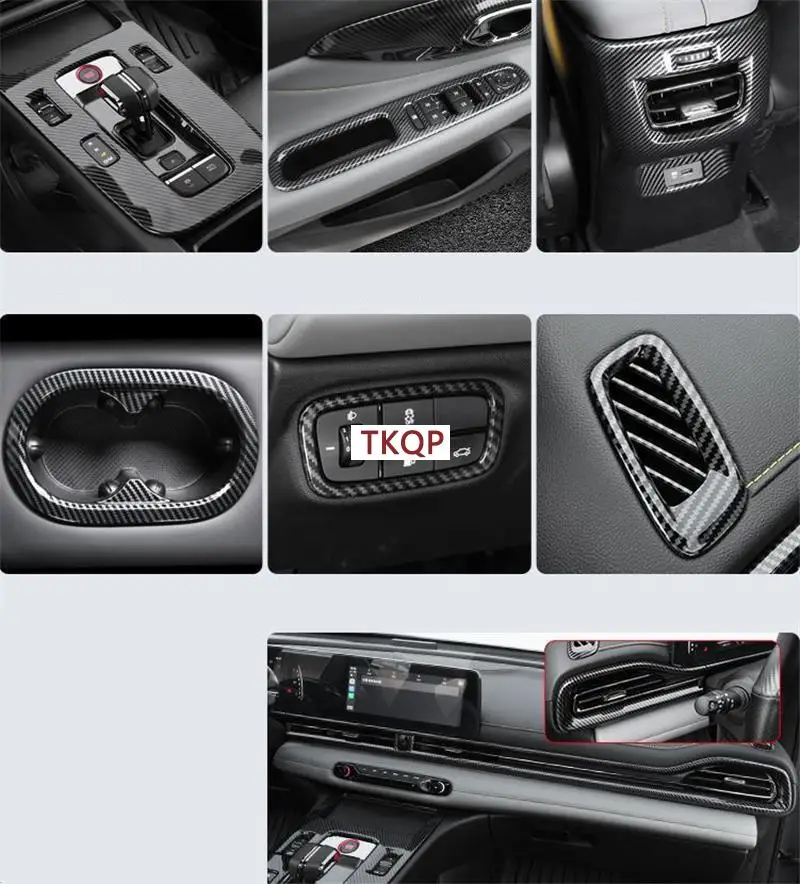 Car Window Lifter Glass Switch Outlet Frame Gear Cover For Gac Trumpchi Empow 2021 + Carbon Fiber Kit Interior Accessories Style