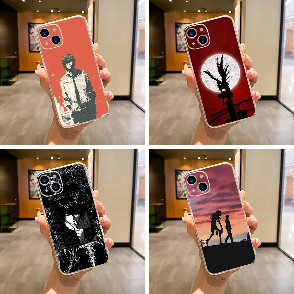 

D-Death- Note- Classic anime Phone Case For iPhone17,16,15,14,13,12,Pro Max,16/15/14 Plus XS Soft Silicone Transparent Cover