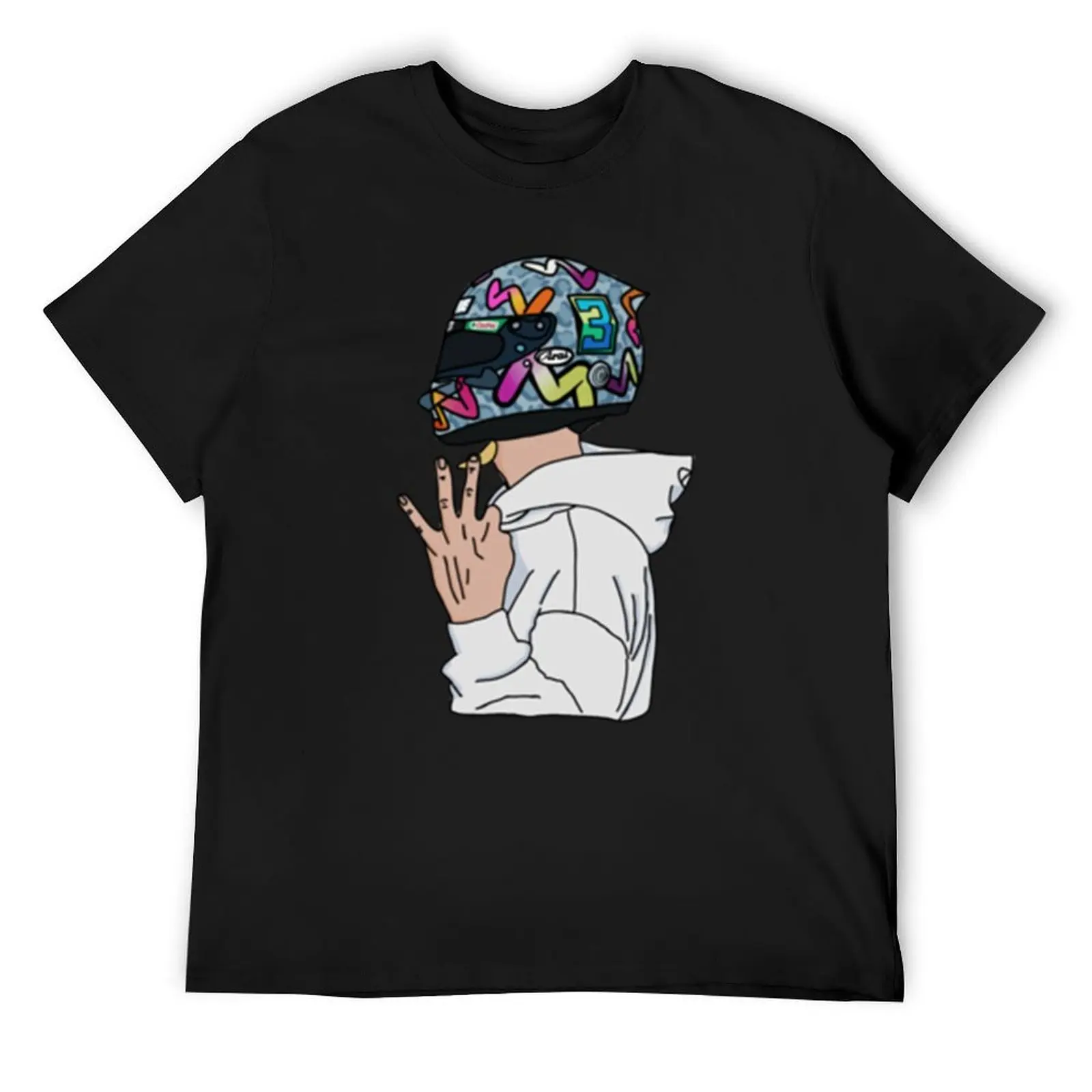 Daniel Ricciardo-Number 3 T-Shirt customs croswit shirt man fitted t shirts for men