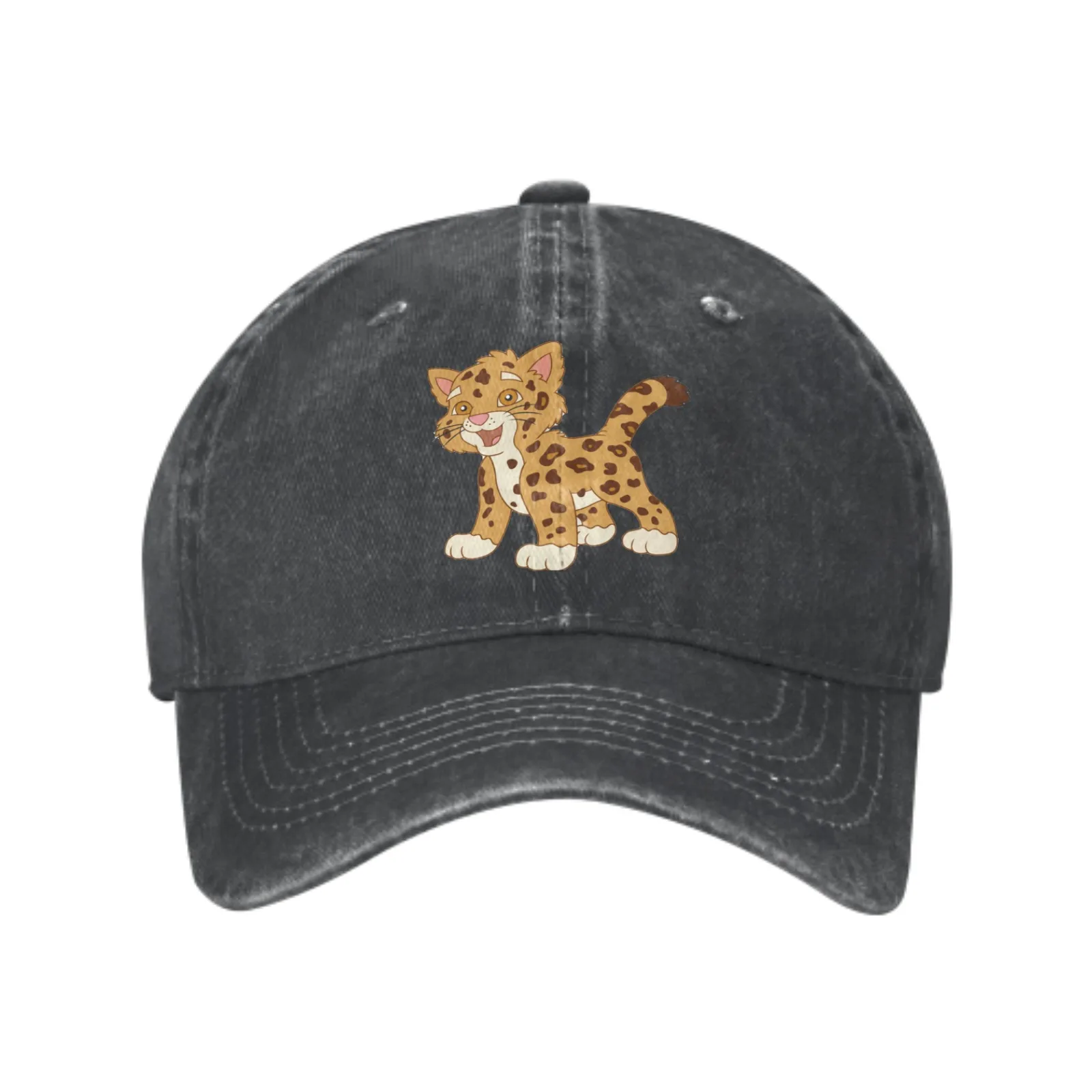 Baby Jaguar Cartoon Baseball Cap for Men Women Vintage Trucker Denim Hat Washed Cotton Fashion Unisex Adjustable Sports