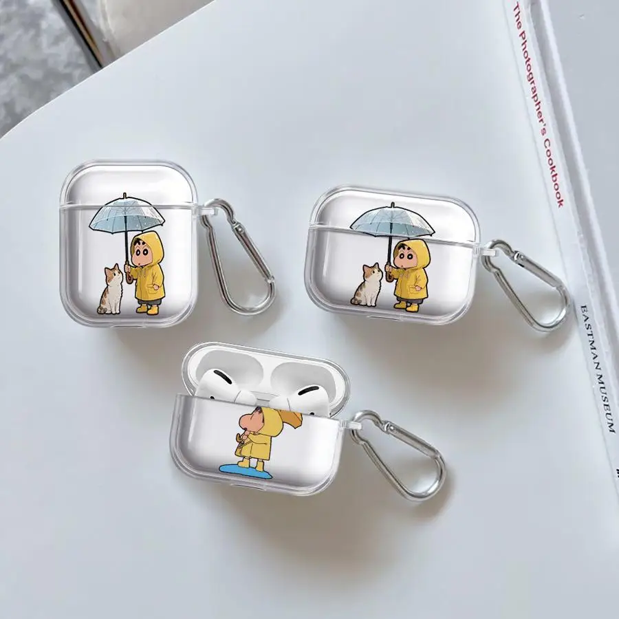 

Cool C-Crayons Shin-Chans Case For Airpods 2 Pro Pro3 4 3 Pro2 1 Clear Earphone Cases Cover