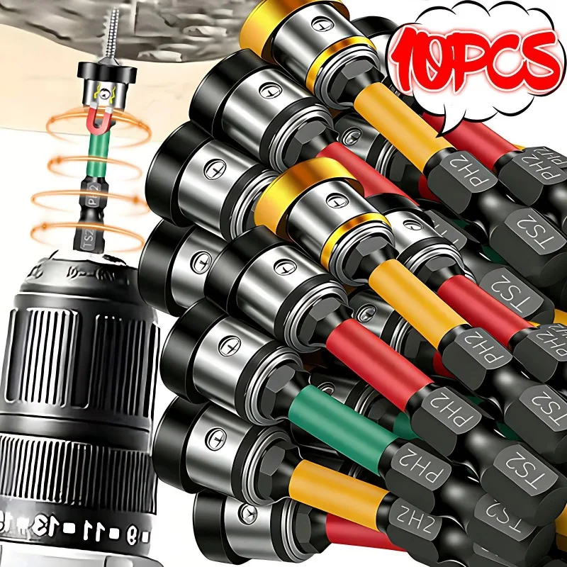 

Locating Magnetic Screwdriver Bit S2 Steel PH2 Magnetic Tips Hex Shank Locating Batch Head Plasterboard Position Screwdriver Bit