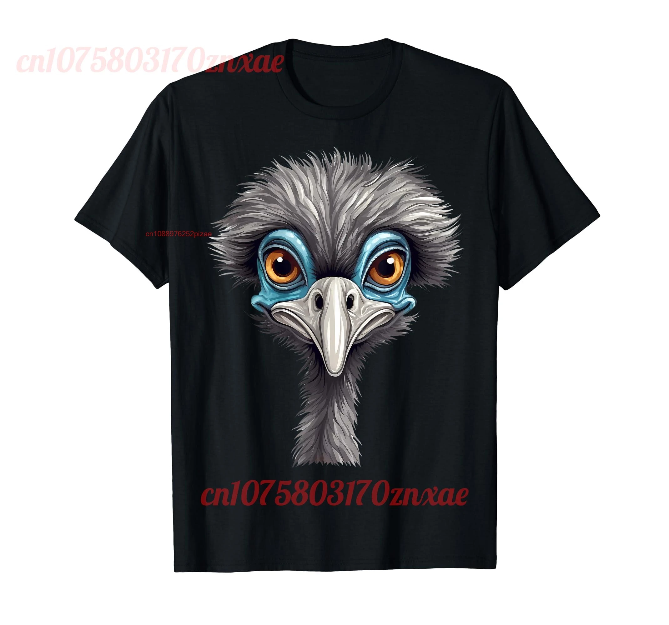 100% Cotton Funny Emu Lover Animal Face Ostrich T-Shirt MEN WOMEN UNISEX T Shirts Size S-6XL
