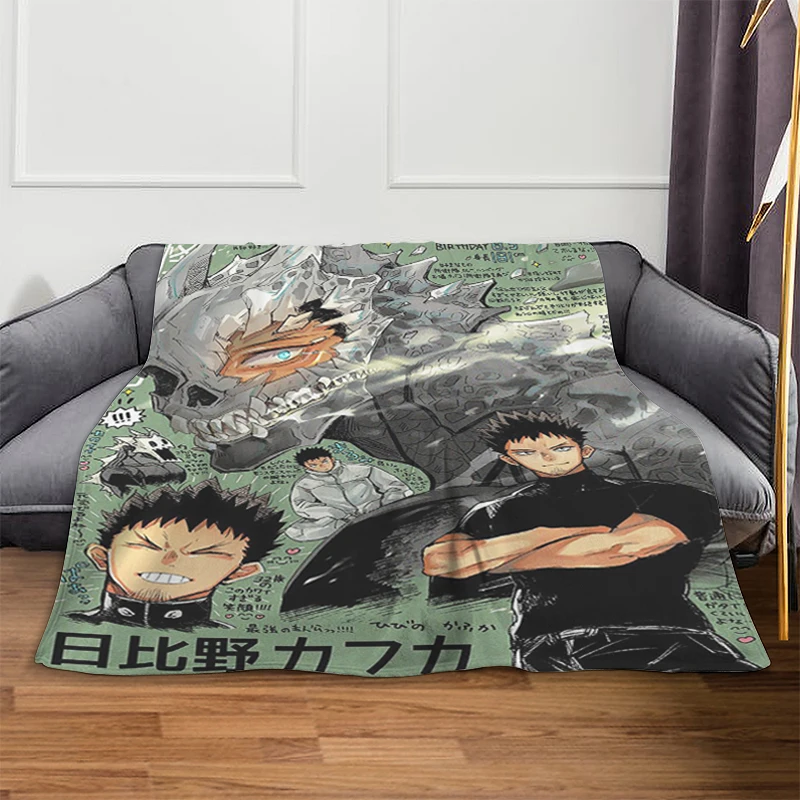 Fleece Blanket A-Kaiju No 8s Warm Winter Blankets Microfiber Bedding Fluffy Soft Blankets King Size Blanket Knee Bed Camping Nap