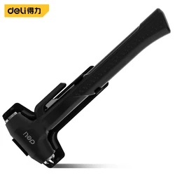 Deli Tool 1 Pcs Multifunctional Safety Hammers One Pointed and One Blunt Framing Hammer Anti-slip Handle Window Breaker Tools