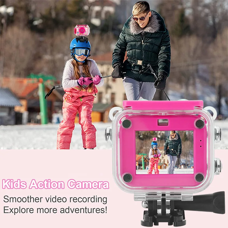 Kinder Kamera wasserdicht 2,0 Zoll LCD-Bildschirm Action-Cam 1080p HD Kinder Digital kamera Foto Video recorder Unterwasser Sand beach