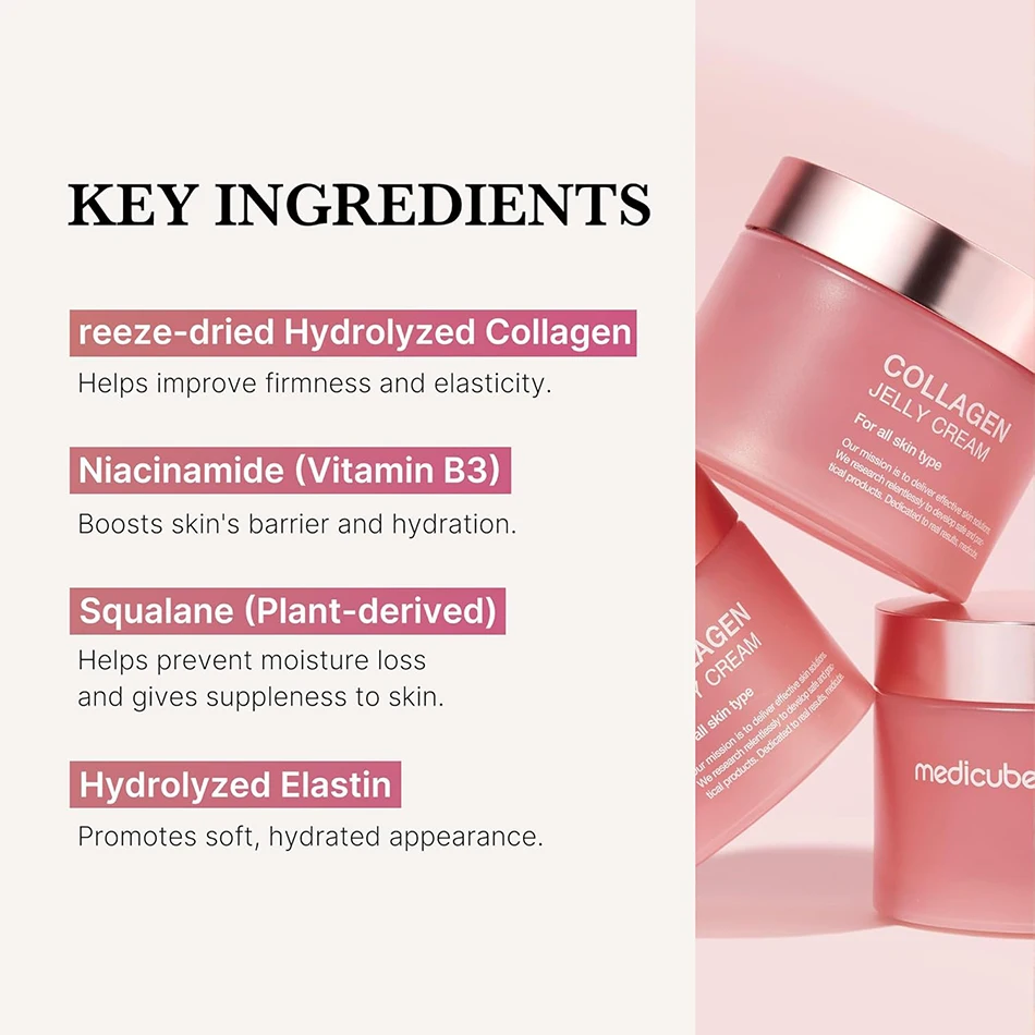 100g Jelly Face Cream Collagen Soft Nourishing Moisturize Face Shrinks Pores Remove Comedones And Face Toner Korean Skin Care