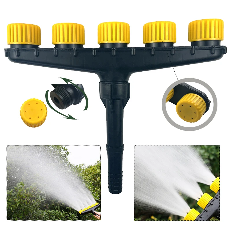 

3/4/5/6 Head Handheld Agriculture Sprinkler Nozzle Garden Atomizer Adjustable Flow for Lawn Orchard Farm Watering Irrigation