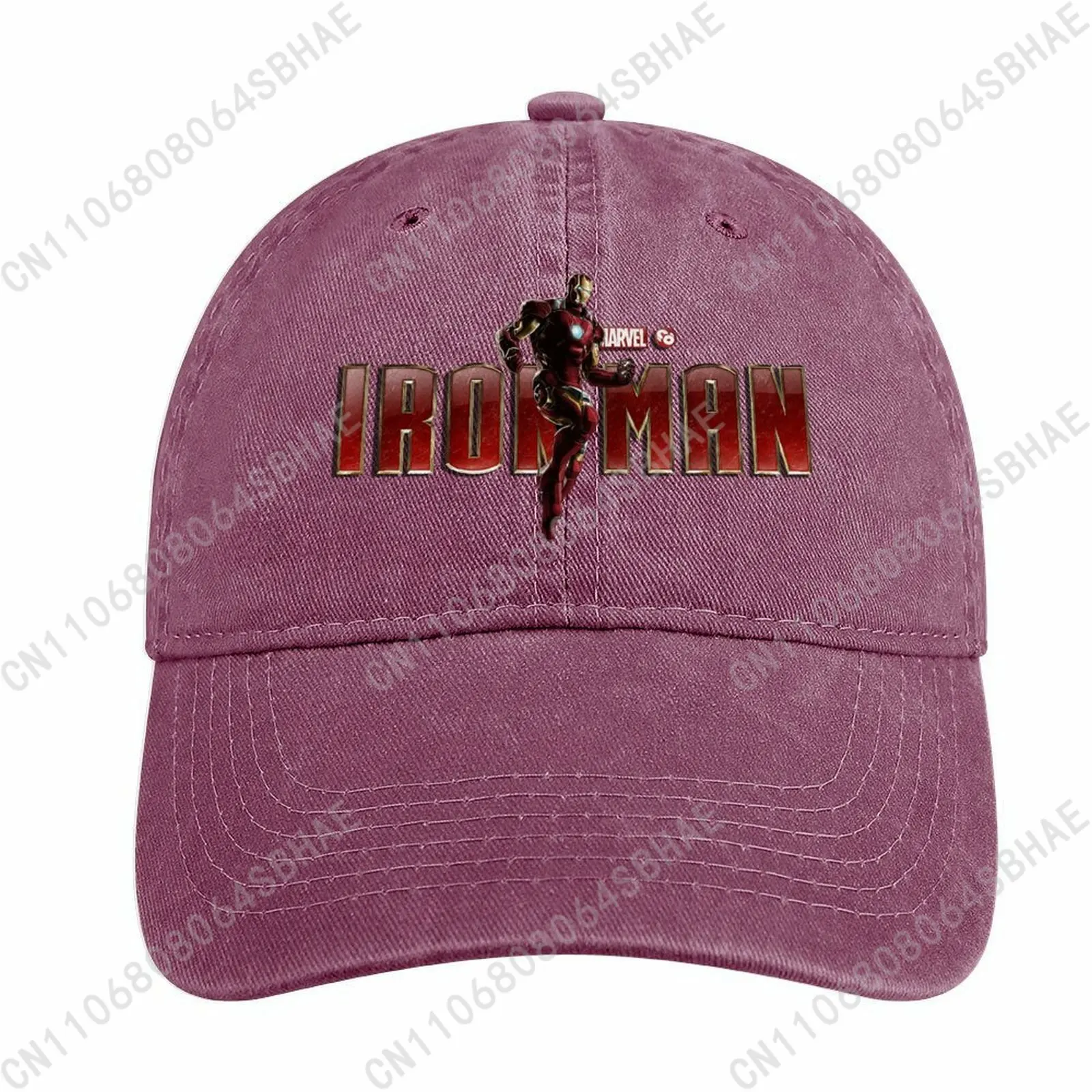 

Marvel Iron Man Washed Cotton Baseball Cap Vintage Dad Hat Men Women Retro Adjustable Denim Cap Streetwear Cosplay