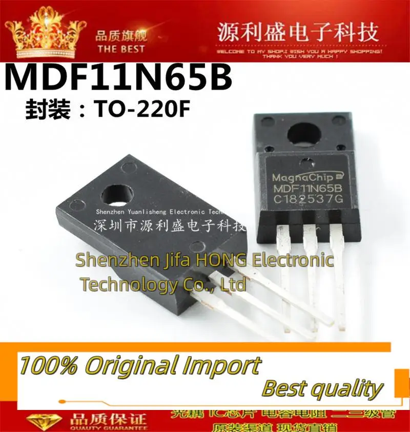 10PCS/Lot  MDF11N65B 11N65B TO-220F 650V 11A  MOSFET Imported Original Best Quality