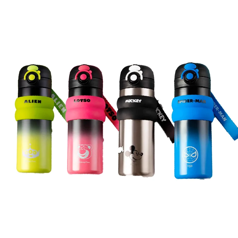 

520ml Disney Co Branded Thermos Straw Direct Drinking Dual-use Water Cup Student Sports Water Cup Large Capacity Easy To Carry