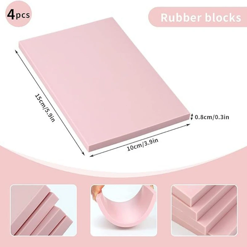 Rubber Stamp Making Linoleum Cutter With 6 Roller Rubber Carving Block