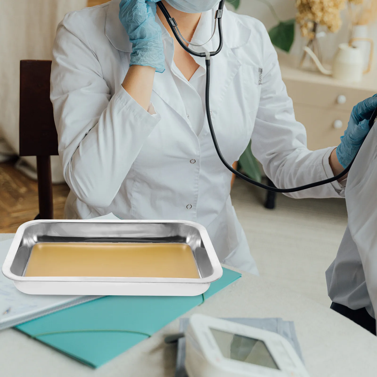 

Dissection Plate Stainless Steel Wax Dissecting Tray for Biology Laboratory Anatomy Experiments Corrosion Resistant Smooth