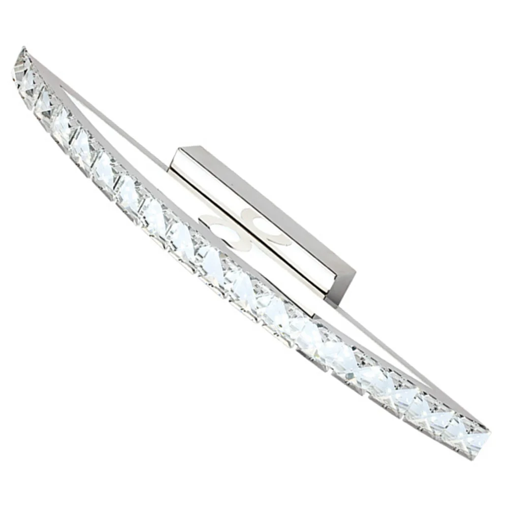 44Cm Crystal Mirror Light Bathroom Minimalist LED 10W Waterproof Wall Sconces Vanity Light Fixture Bright Eye Protection Energy