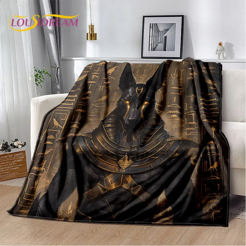Ancient Egypt Death Anubis Pharaoh Horus Mythology 2025 Soft Blanket,Soft Throw Blanket for Home Bedroom Bed Sofa Cover Child