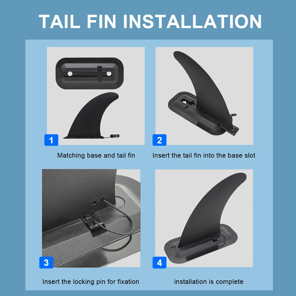Surfboard Fin Quick Release Paddle Board Fin Detachable Surfboard Tail Fin Stablizer Stand Up Board Surfboard Slide-in Large Fin view 5