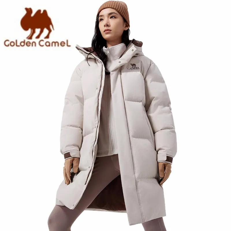 GOLDEN CAMEL Outdoor Down Jackets Women Men Winter Coats  Mid-Length Thickened Waterproof Windproof Warm Jacket for Men Clothes