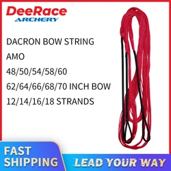 DeeRace Recurve Bow String Red Dacron Material B55 Use For 48