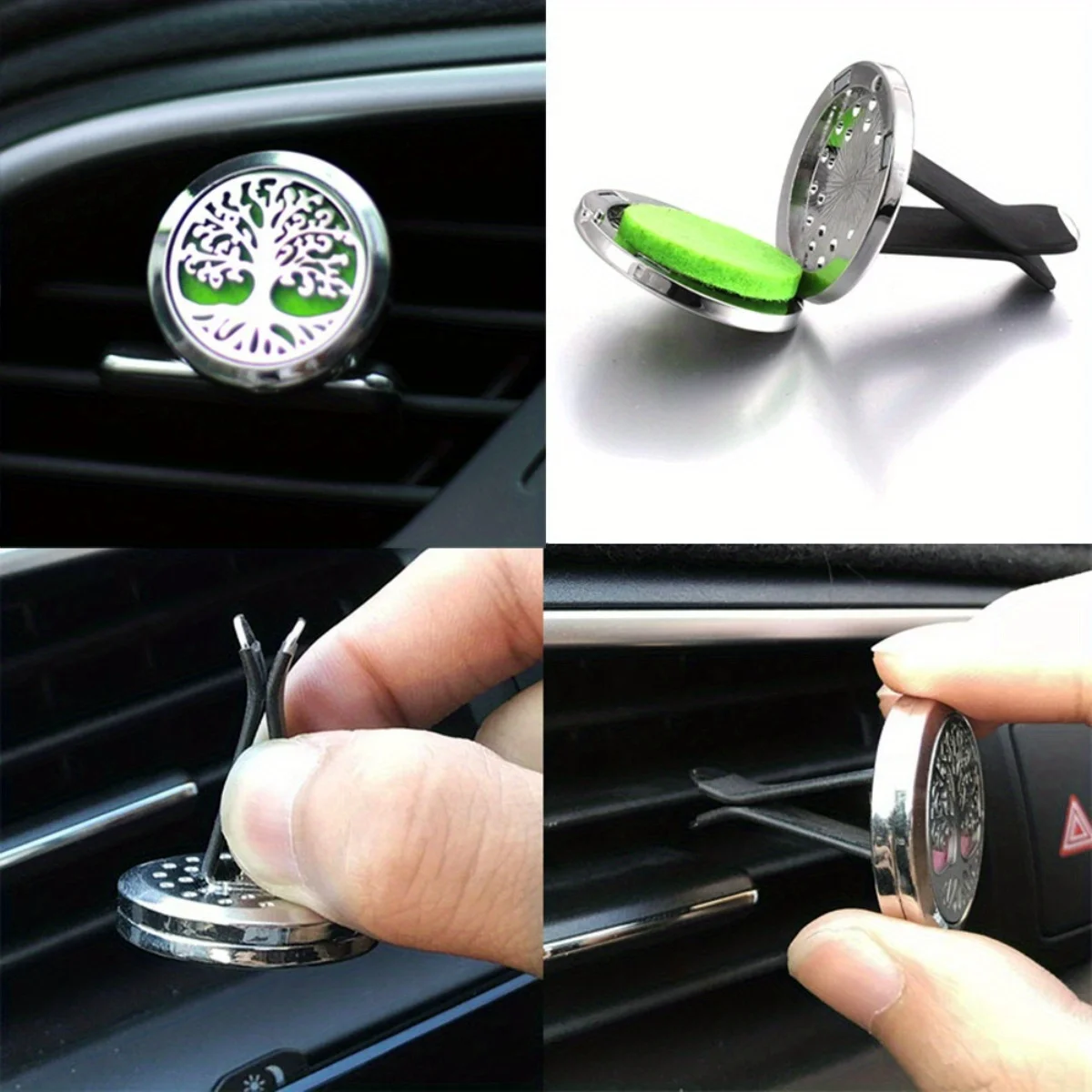 Car Diffusers, 1 PC car air vent diffuser clip (does not include fragrance chemicals) with 10 PCS pads，car AC vent interior
