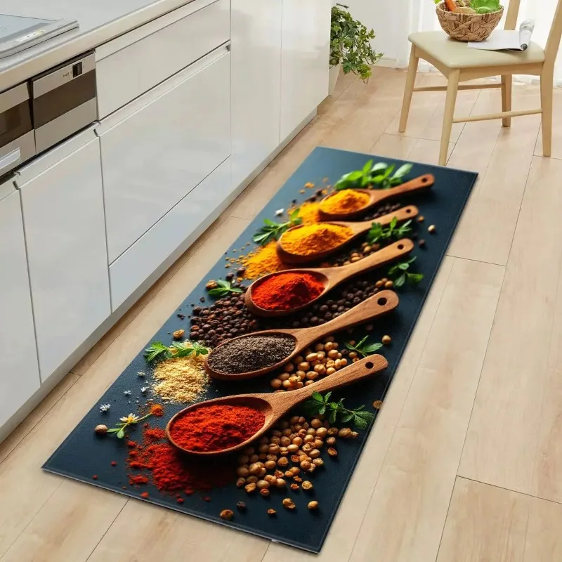 Nordischer Stil Schlichte Muster Wasserabsorbierende Bodenmatte für Küche Rutschfester Eingangsbereich-Teppich für Wohnzimmer Heim-Dekoration