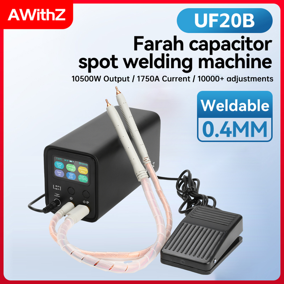 AWithZ UF20B Farad Capacitor Nickel Spot Welding Machine With 99 Levels Adjustable For Welding 0.4mm 10.5KW