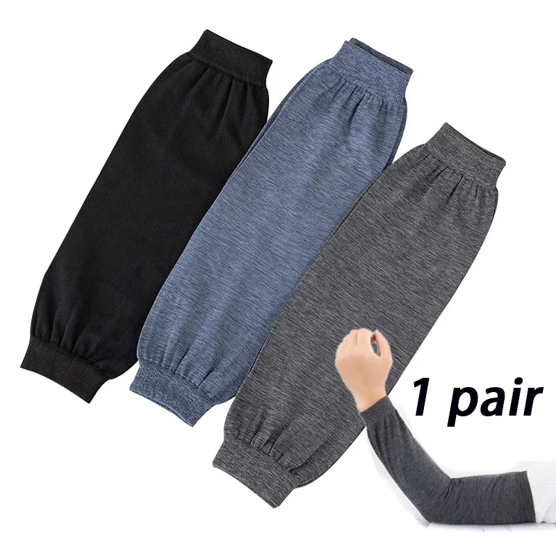 Summer Cooling Arm Sleeves UV Protection Elastic Long Arm Cover For Men Women Outdoor Work Sports Running Sunscreen Accessories