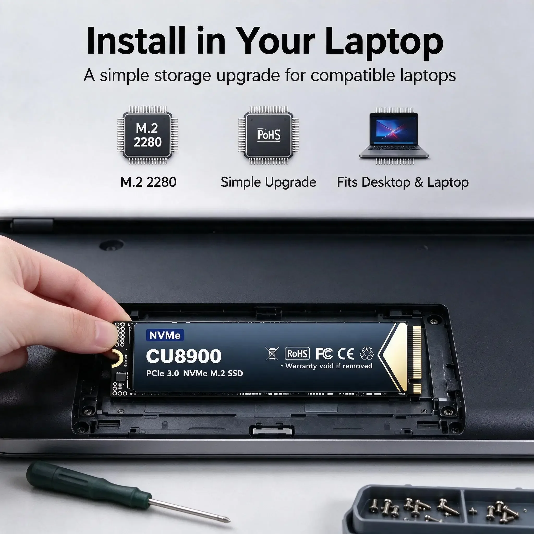 Internal Solid State Drive CU8900 NVMe M.2 2280 SSD 512GB 1TB 2TB 4TB High Speed Read Write for Desktop Laptop PC