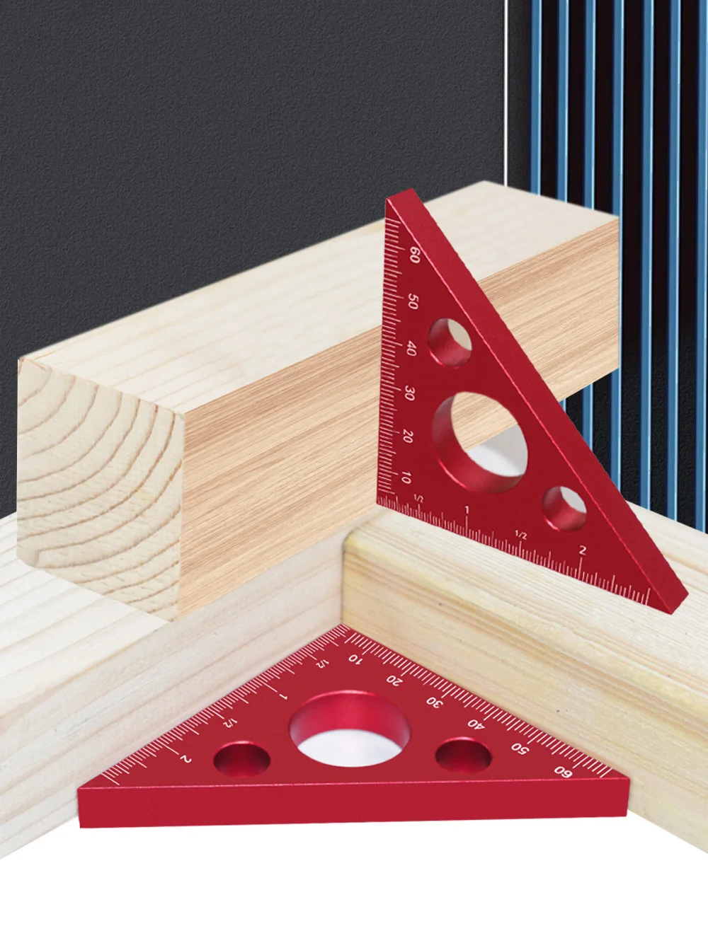 Aluminum Right Angle Triangle Ruler Carpenter's Square Woodworking Machinist Height Measuring Tool Gauge for DIY Projects