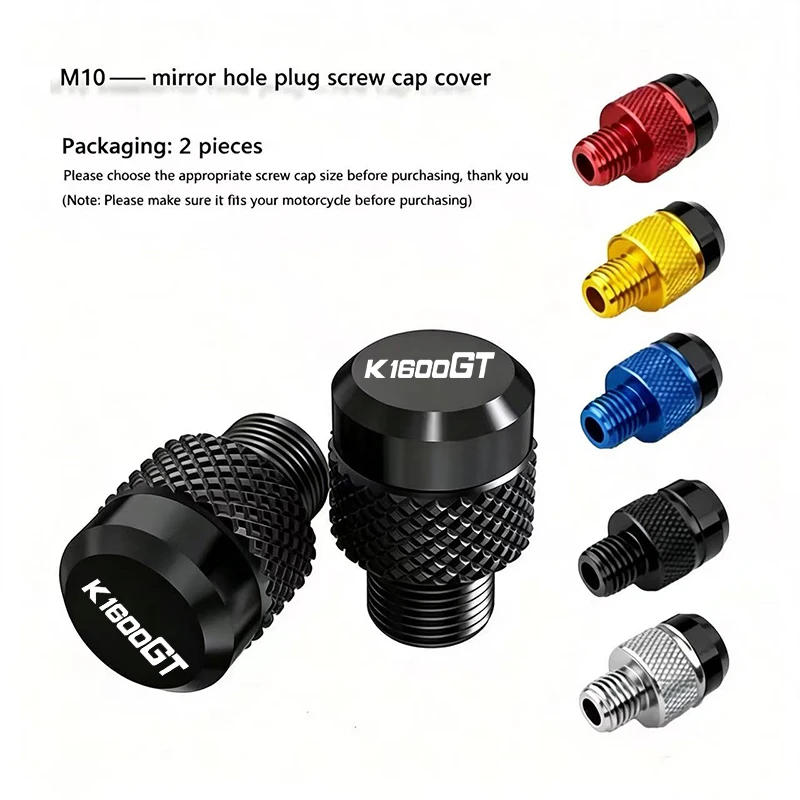 For BMW K1600GT K1600GTL K1600 GT GTL Newest Aluminum Motorcycle Mirrors Hole Plug Screws Caps Mirror Hole Cover
