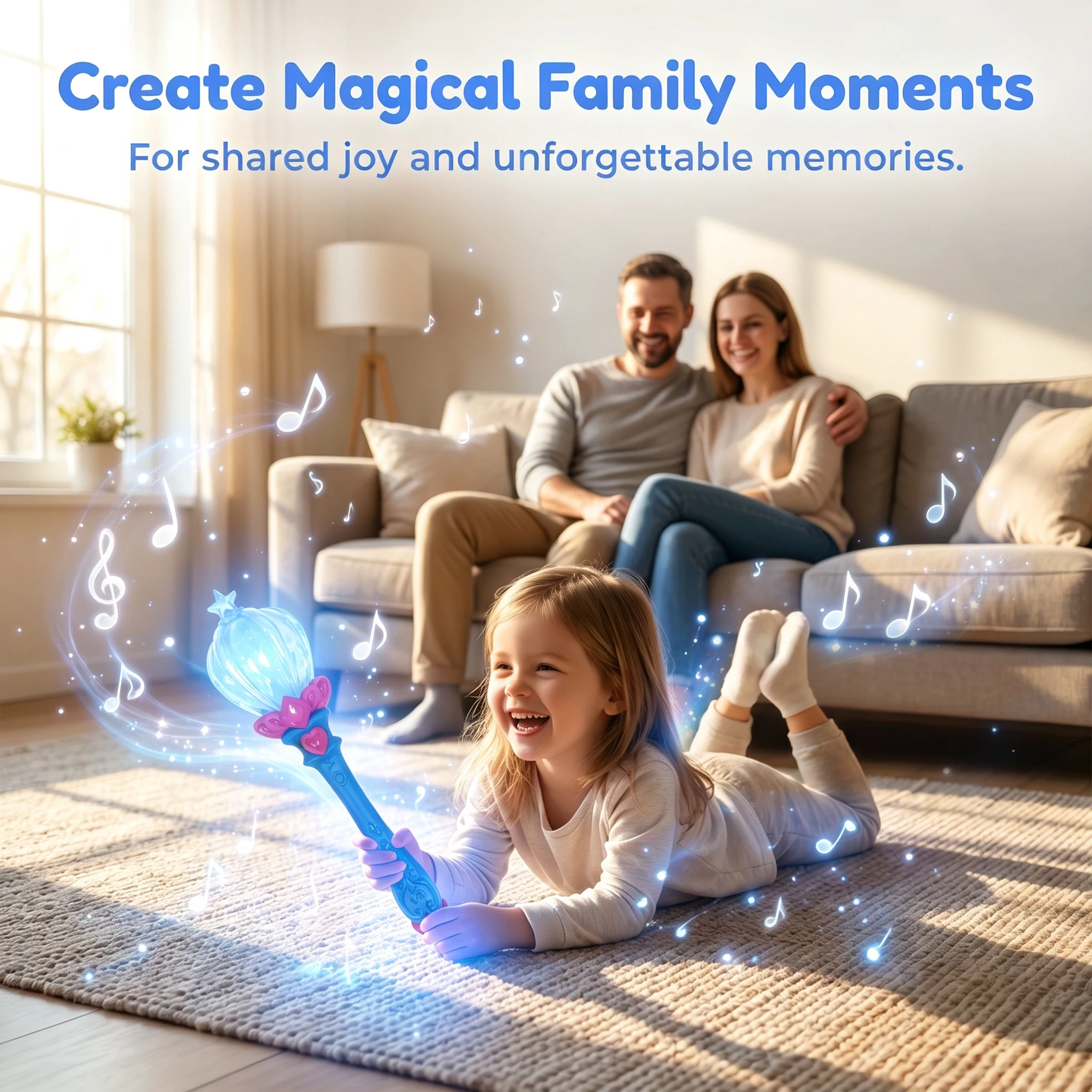 Gemstone Magic Wand with Sound and Light Effects, Children's Sound and Light Magic Fairy Wand, Glowing Music Toy, Role-Playing Party Props, Holiday Party Costume Children's Gift. Holiday Gifts, Birthday Gifts, Party Favors.
